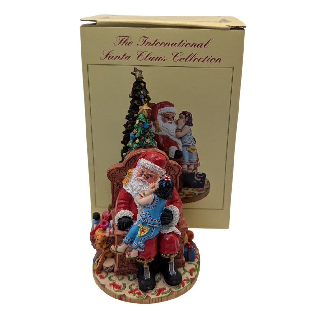 International Santa Claus Collection Figurine Malaysian Hand‎ Painted 2003 Resin